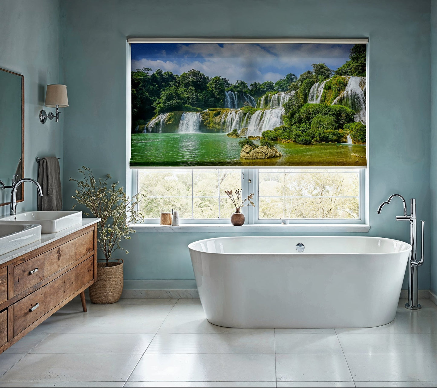 Waterfall Landscape Roller Shade - Mağazam