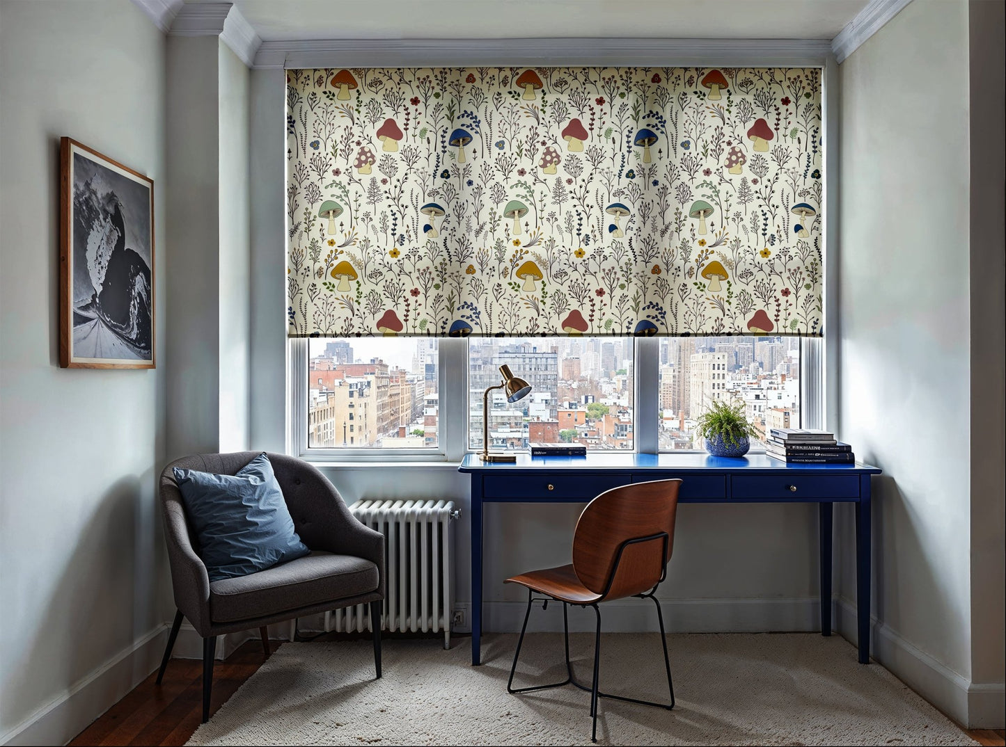Whimsical Mushroom Roller Shade - Mağazam