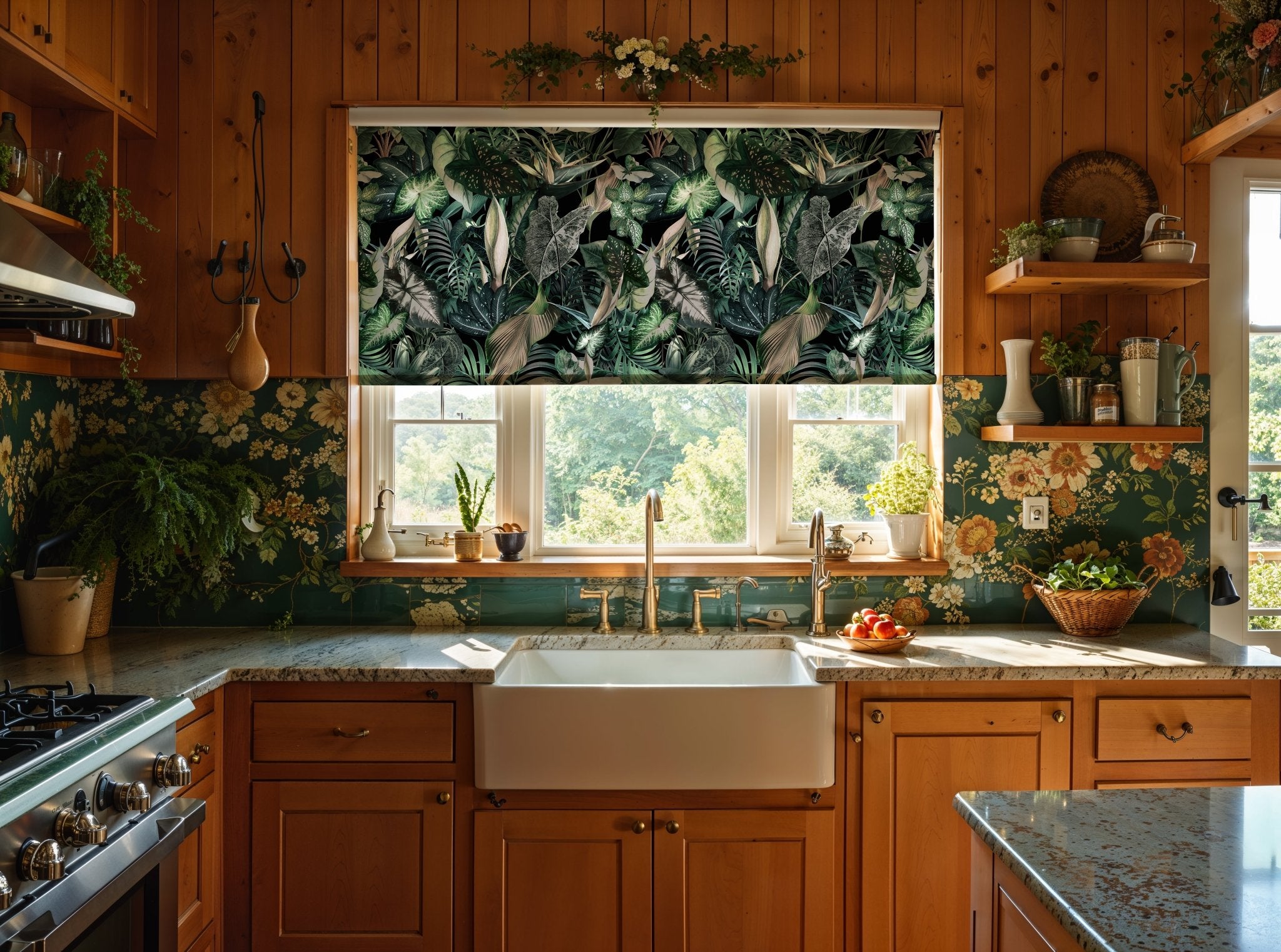 Dark Tropical Jungle Roller Shade - Mağazam