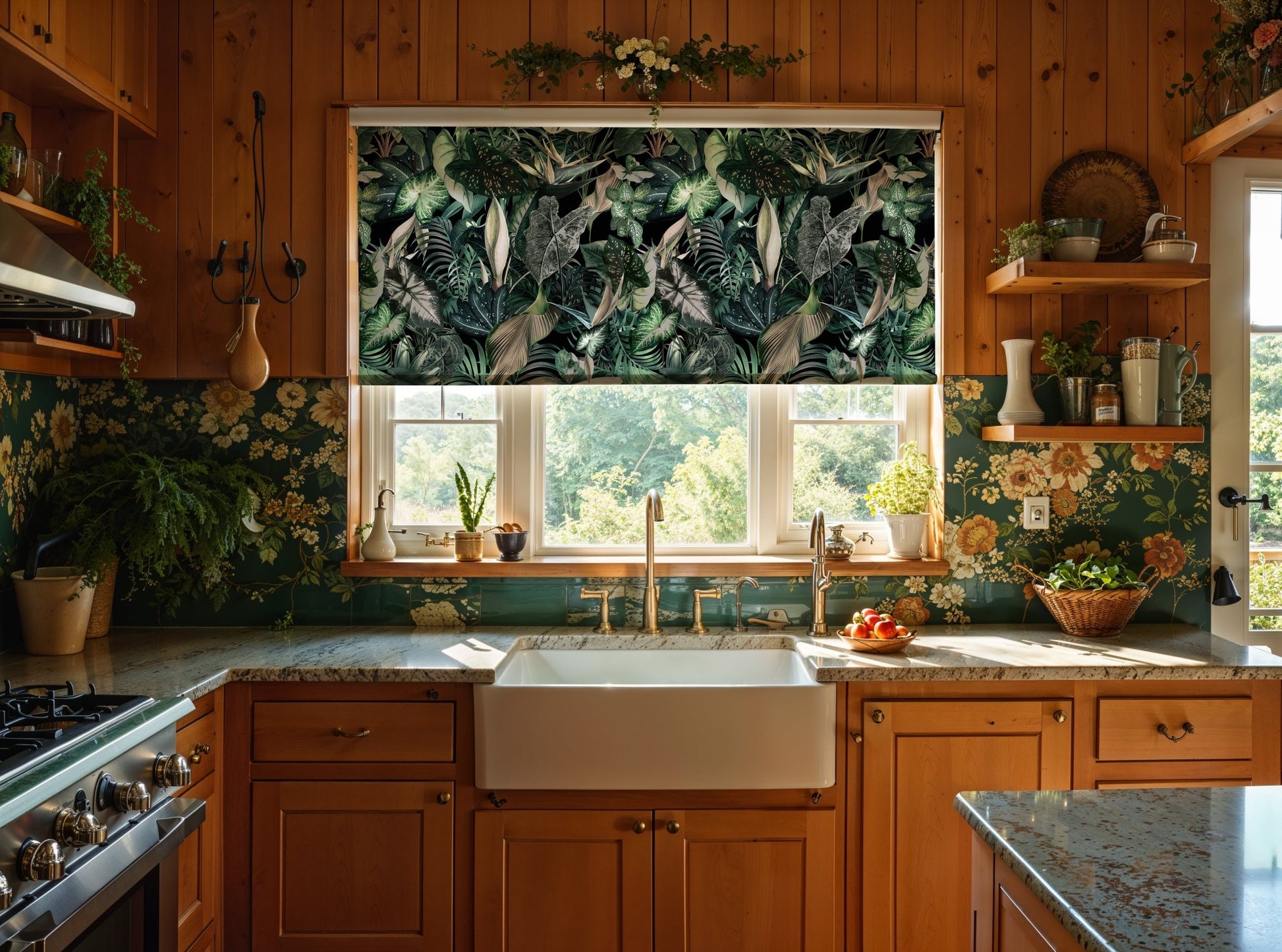 Dark Tropical Jungle Roller Shade - Mağazam