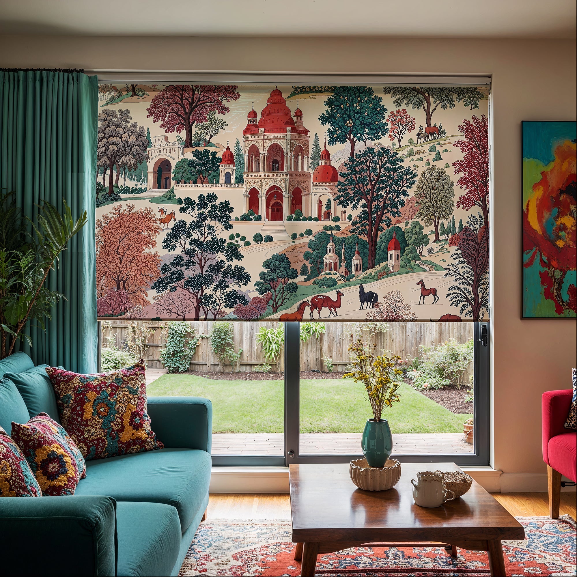 Oriental Garden Roller Shade - Mağazam