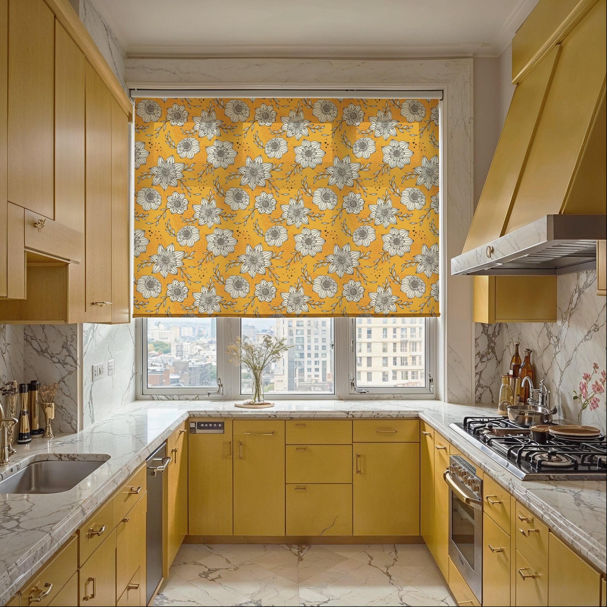 Sunny Floral Roller Shade - Mağazam