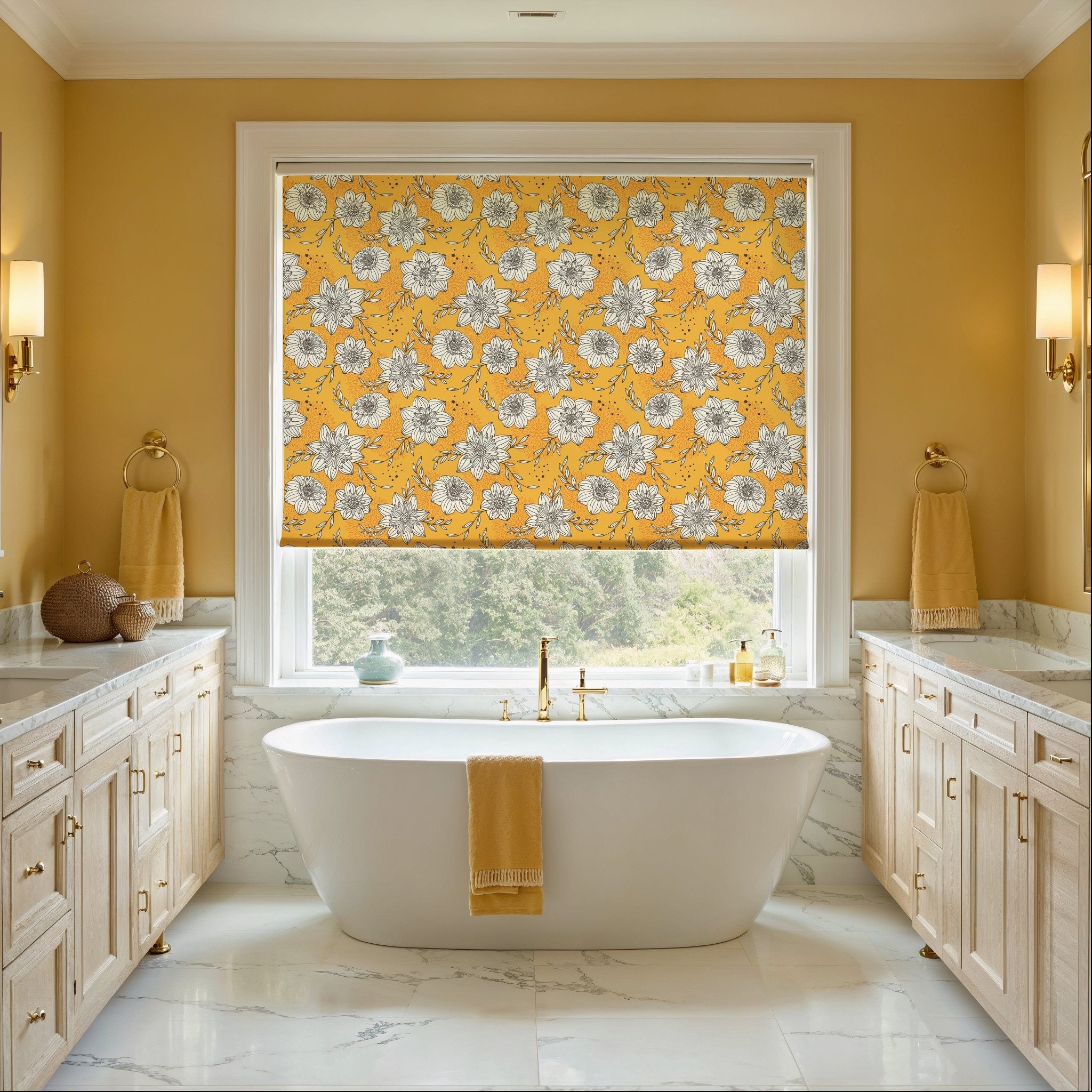 Sunny Floral Roller Shade - Mağazam