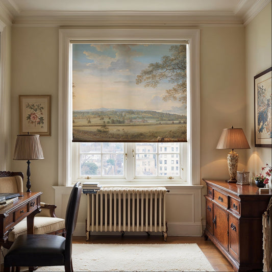 Vintage Countryside Landscape Roller Shade - Mağazam