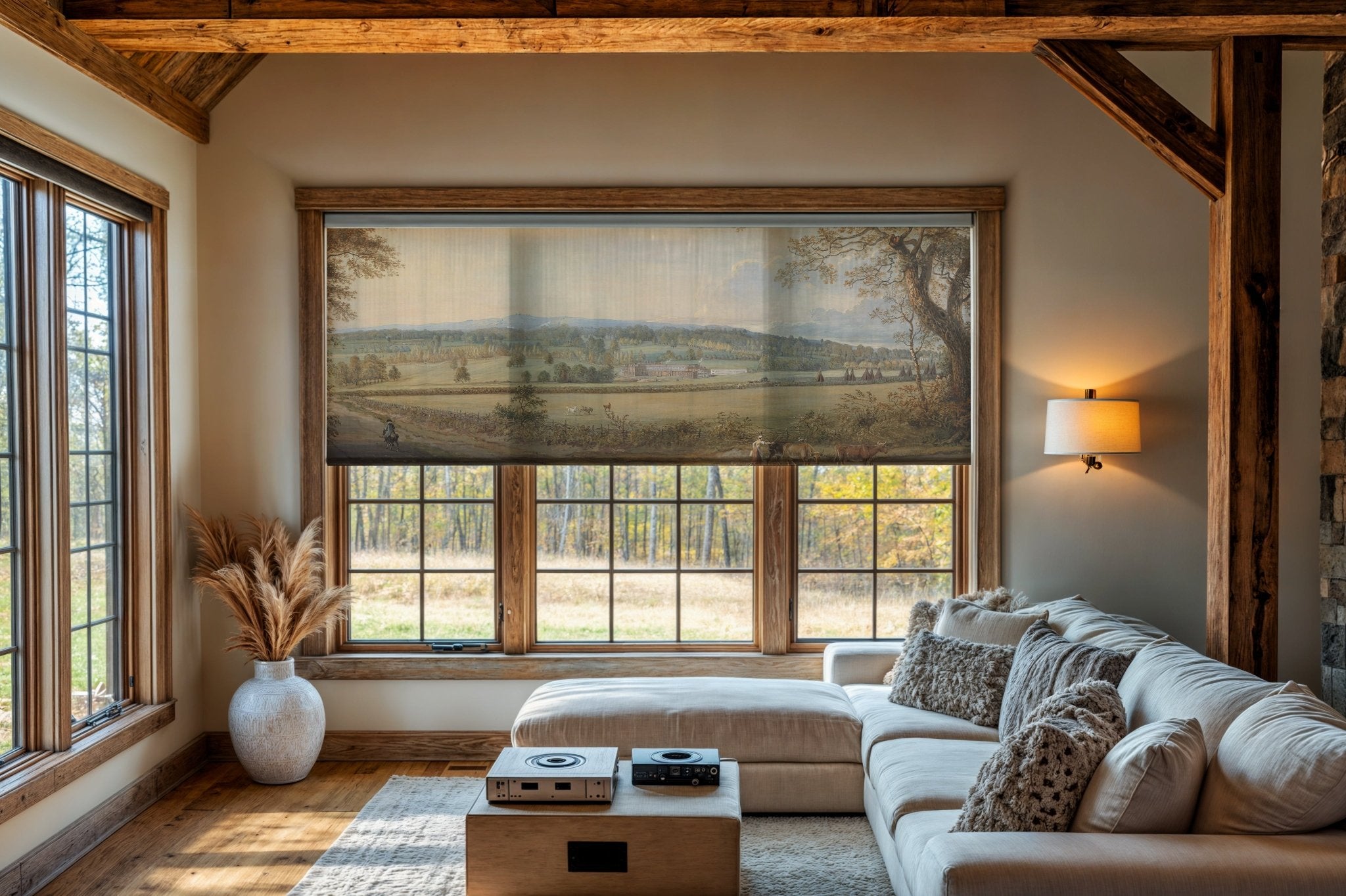 Vintage Countryside Landscape Roller Shade - Mağazam